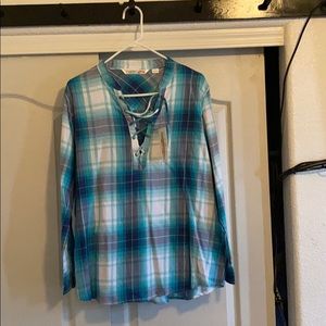 NWT Top with a lace up front